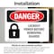 Signmission Lockout Power Before Removing Guards Danger Sign, Vinyl Decal, 10in W x 7in L, 2PK OS-2PACK-DS-D-710-L-1434 - alternate 7